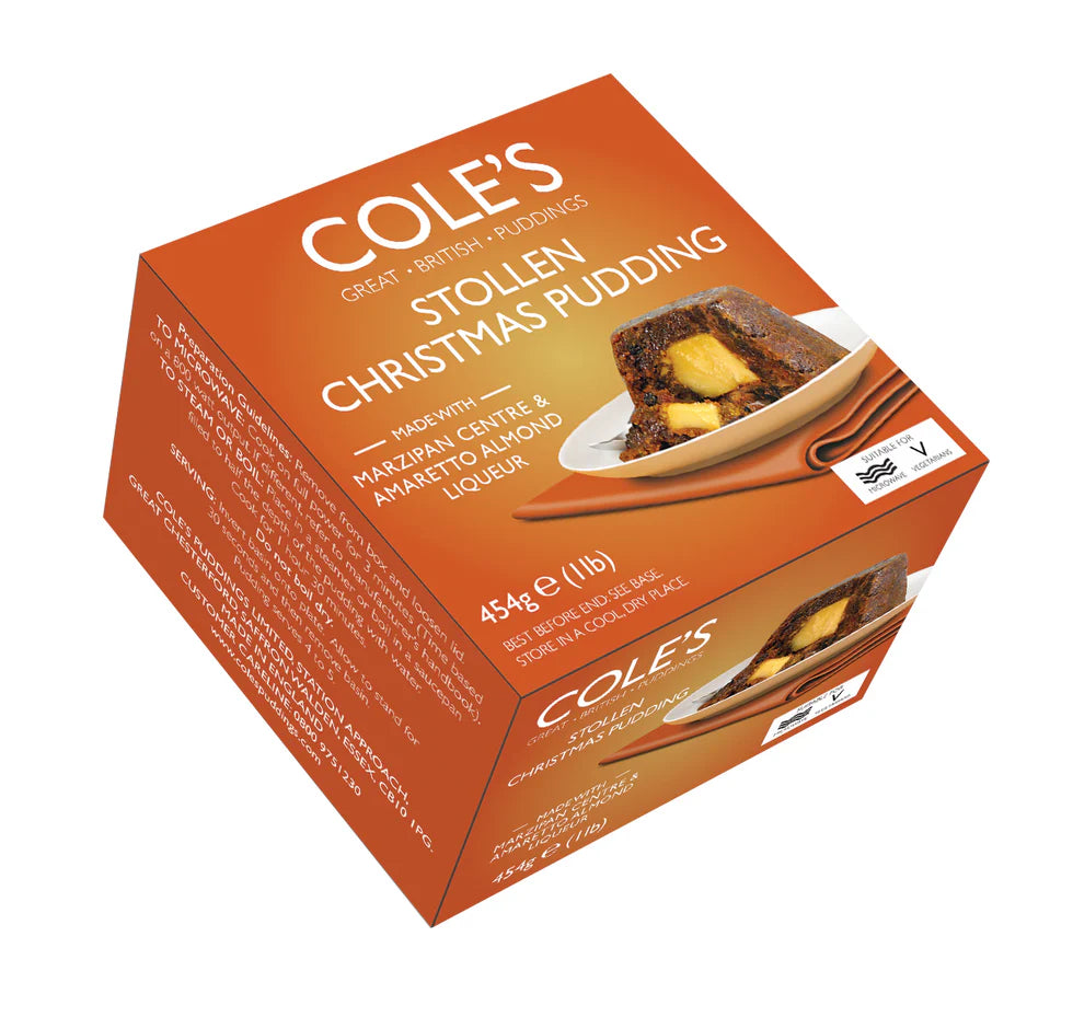Coles Stollen Christmas Pudding 454g