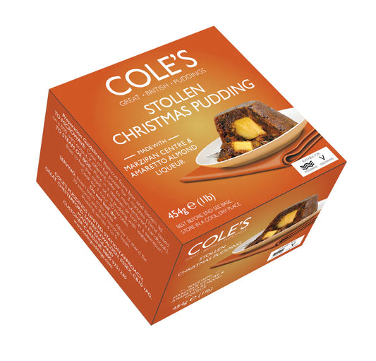 Coles Stollen Christmas Pudding 454g