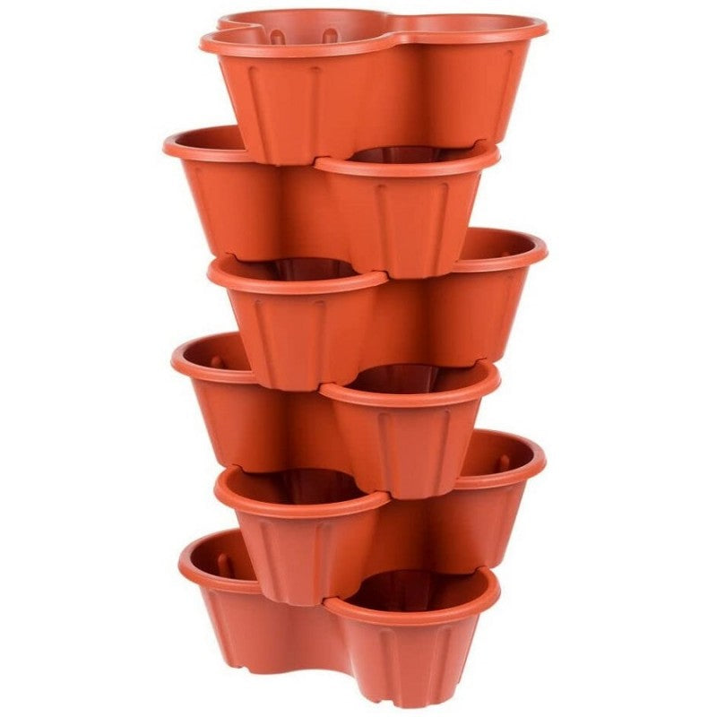Stackable Strawberry Planter Colour Terracotta