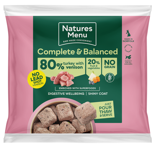 Natures Menu 80-20 Turkey & Venison Nuggets 1kg