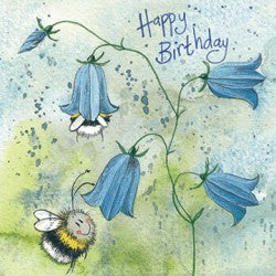 Alex Clark "Bee & Harebell" Card (Happy Birthday)