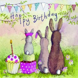 Alex Clark "Rabbit Family" Card (Happy Birthday)