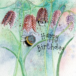 Alex Clark "Bee & Fritillary" Card (Happy Birthday)