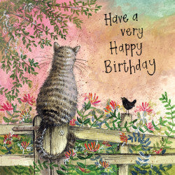 Alex Clark "Honeysuckle Cat" Card (Happy Birthday)