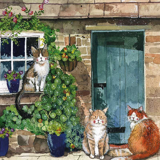 Alex Clark "Cottage Cats" Card (Blank)