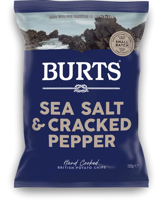 Burts Sea Salt & Black Pepper Crisps 150g