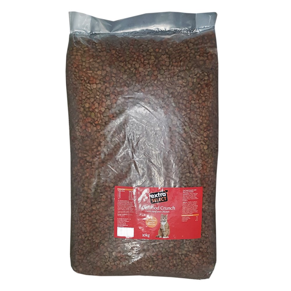 Extra Select Crunchy Cat Food Beef,Chicken & Veg 10kg