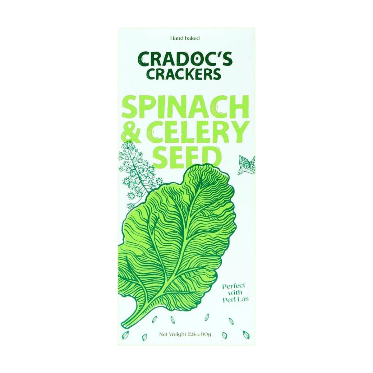 Cradoc's Spinach & Celery Seed Crackers 80g