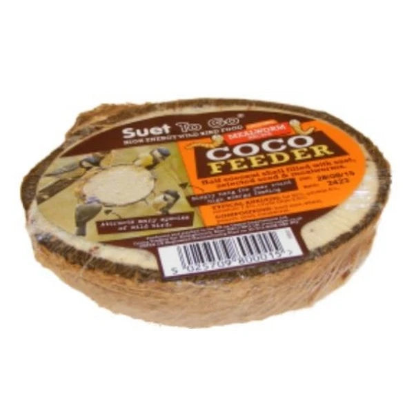 Suet To Go Half Filled Coconut Mealworm