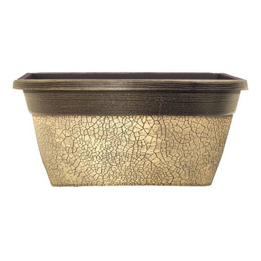 Crackle Window Box 30cm Ceramic White