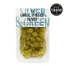 Silver & Green Garlic Stuffed Olives
