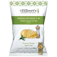 Mr Filbert's Padron Peppers & Salt Premium Potato Tapas Crisps 125g