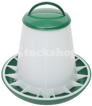 Stockshop Green & White Poultry Feeder 3kg