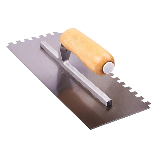 Amtech Notched Float Trowel 11" Wooden Handle