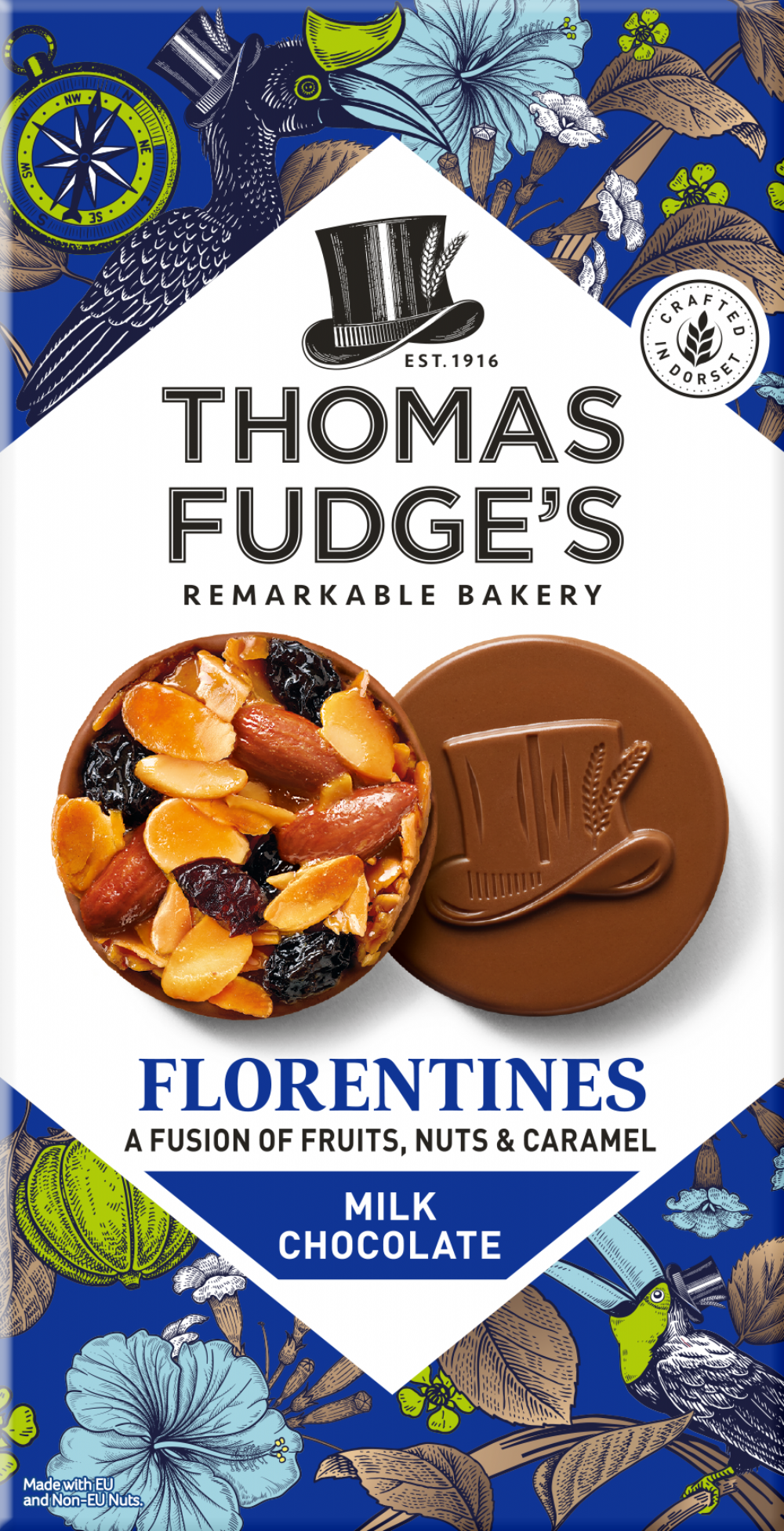Thomas Fudge Milk Choc Florentines 114g