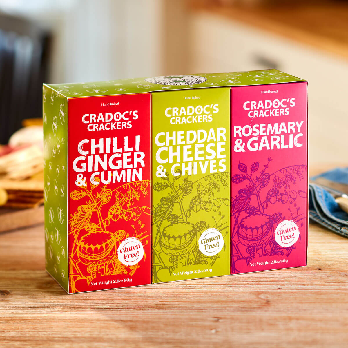 Cradoc's Gluten Free Crackers Set x3