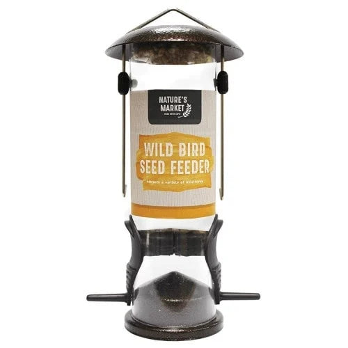 Natures Market Hammertone Finish Wild Bird Seed Feeder