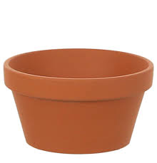 Terracotta Flower Half Pot 1L