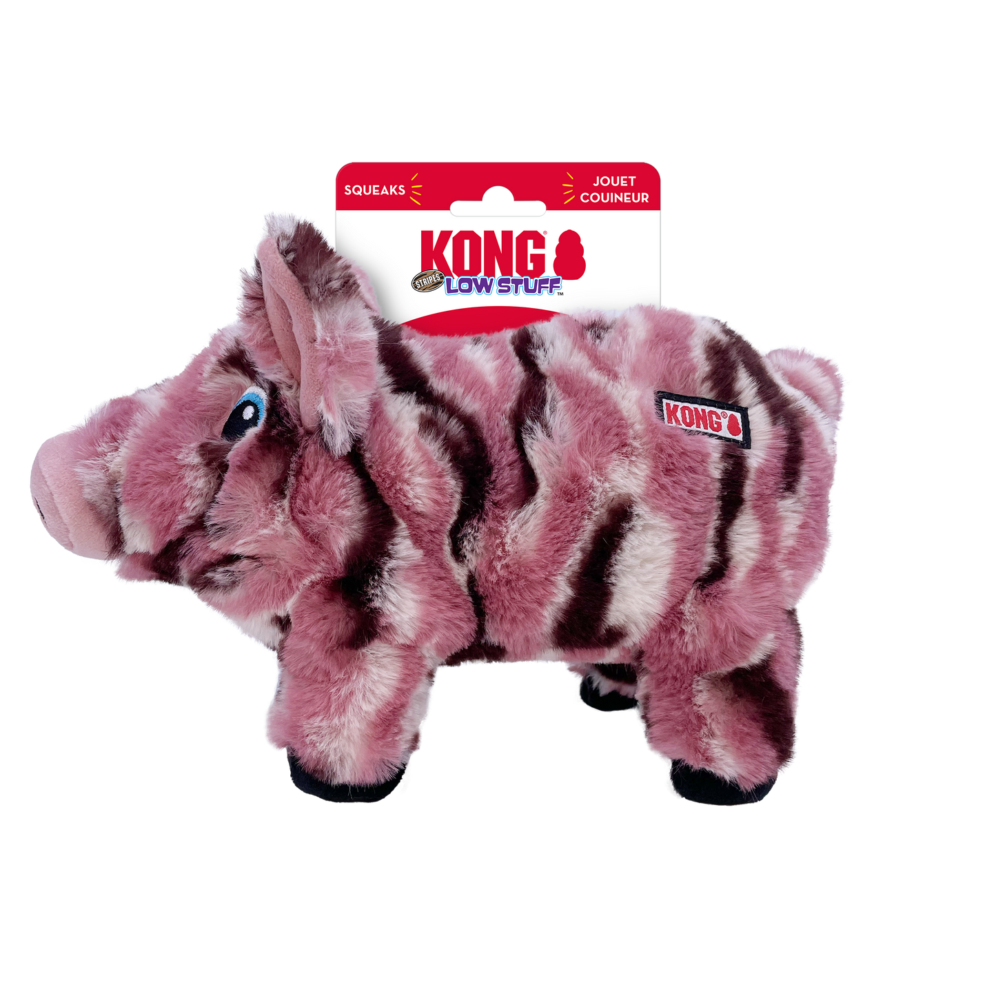 Kong Low Stuff Stripes Pig Medium