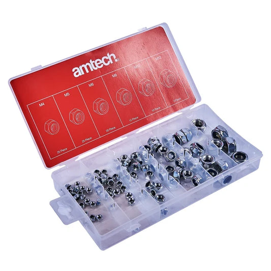 Amtech 100pcs Locking Nut Assortment