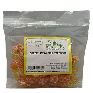 Shire foods Mini Peach Rings 150g