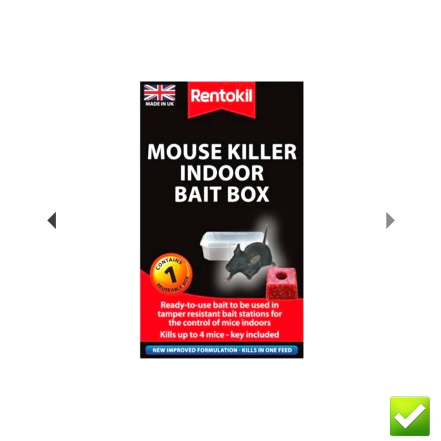 Rentokil Mouse Killer Indoor Bait Box