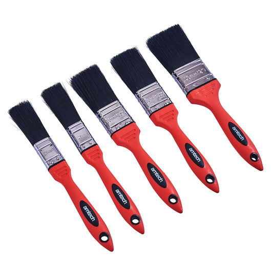 Amtech No Bristle Loss Paint Brush Set 5pcs