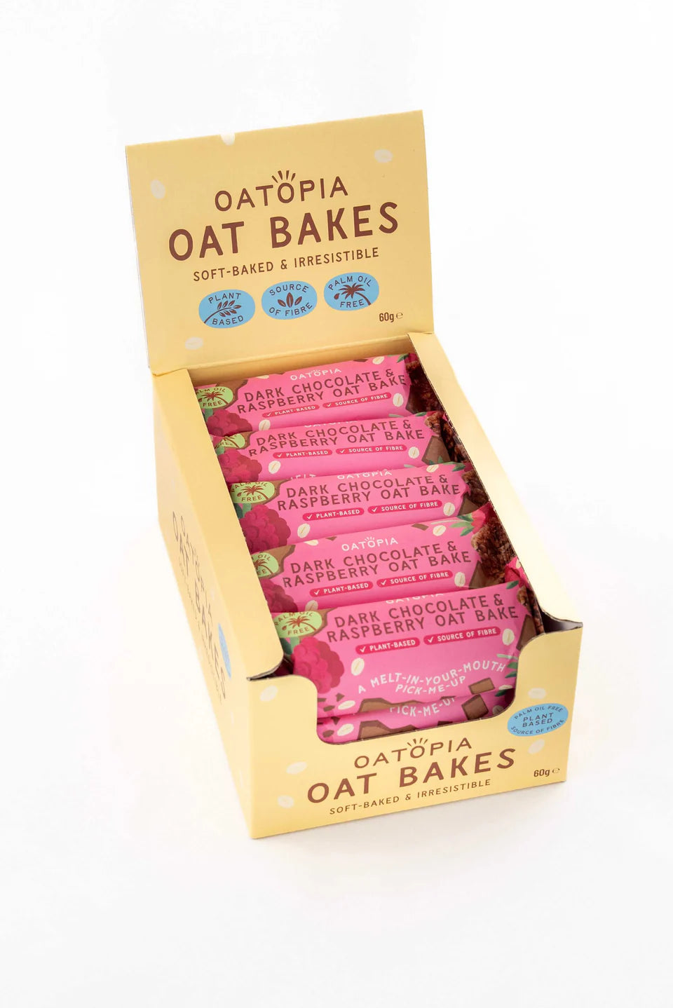 Oatopia Dark Chocolate & Raspberry Oat Bake 60g