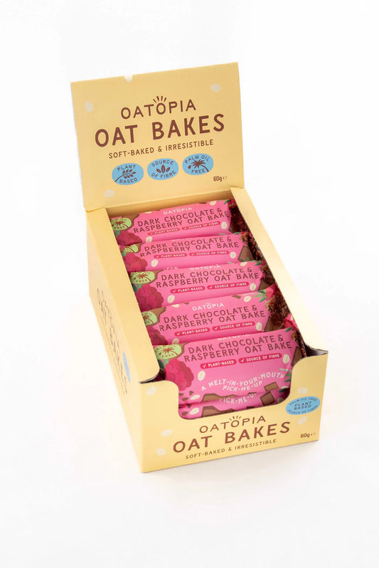 Oatopia Dark Chocolate & Raspberry Oat Bake 60g