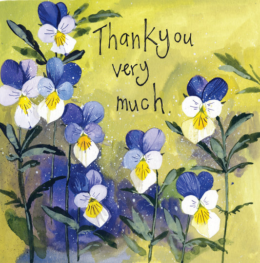 Alex Clark "Pansies" Card (Thank You)