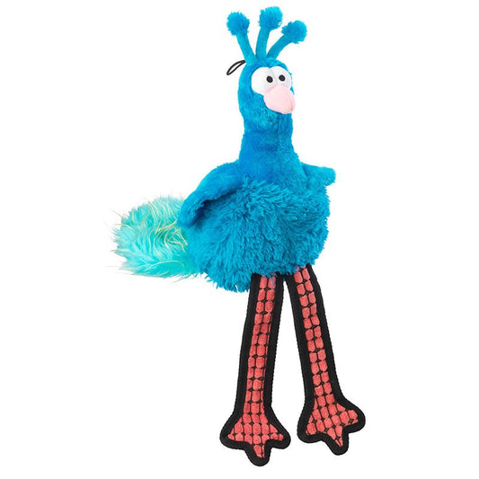 House Of Paws Fluffy Peacock Dog Toy