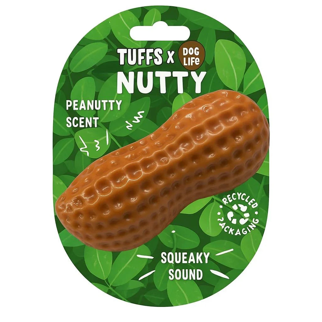 Tuffs Dog Life Peanut Butter Scented Squeeky Dog Toy