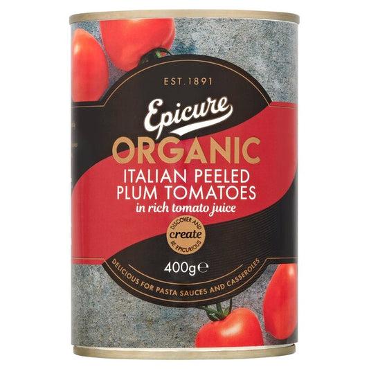 Epicure Organic Italian Peeled Plum Tomatoes 400g