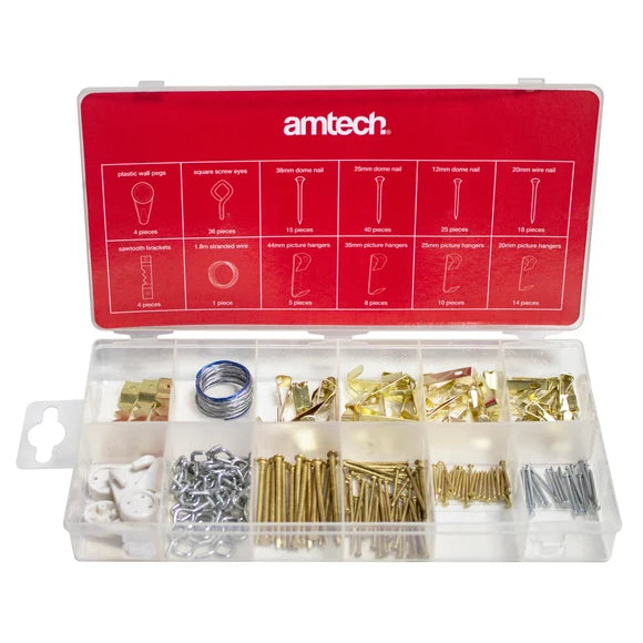 Amtech Picture Hanging Kit 180pcs