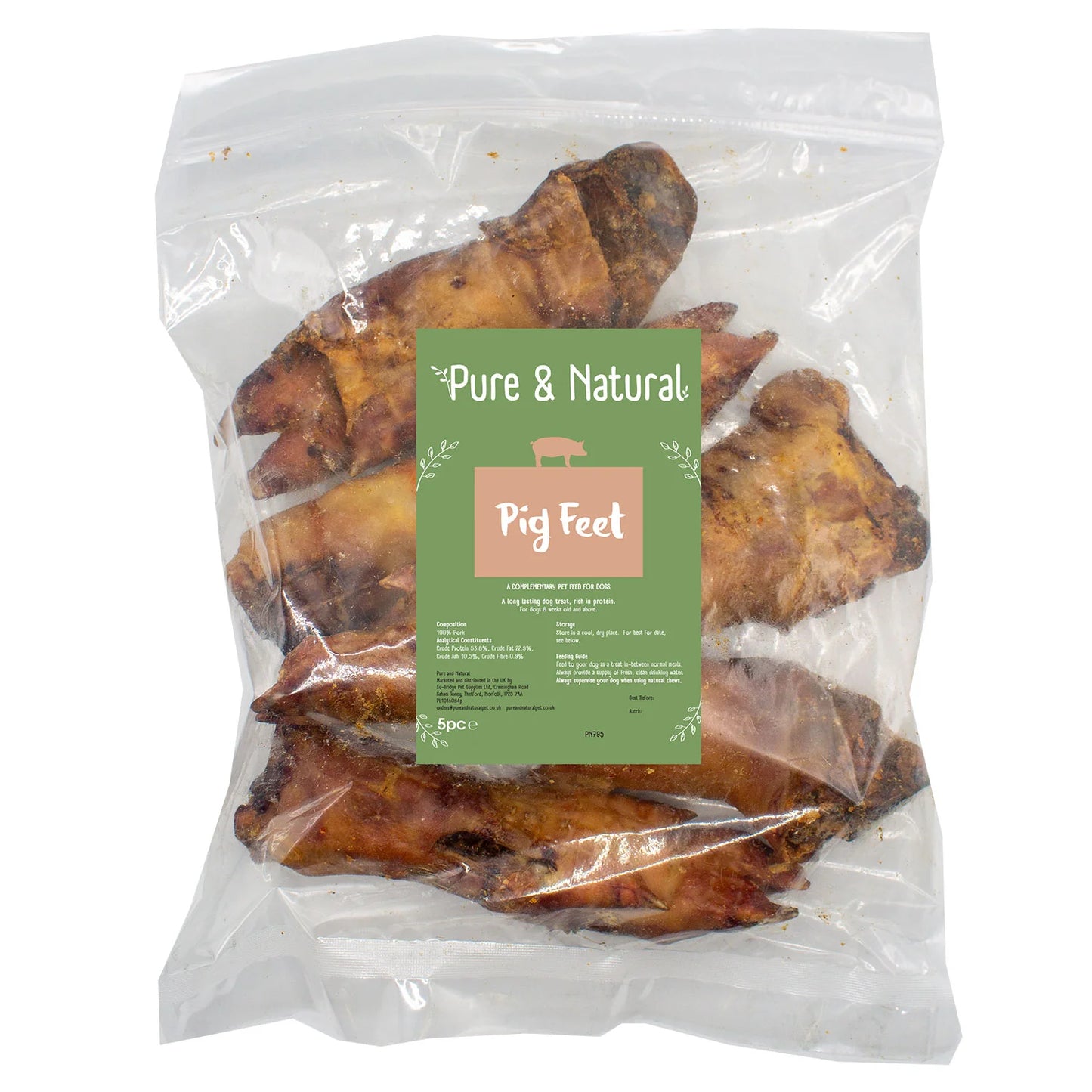 Pure & Natural Pig Feet x5