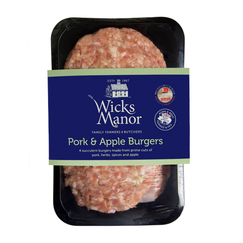 Wicks Manor Pork & Apple Burgers