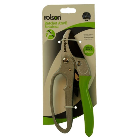 Rolson Ratchet Action Anvil Secateurs