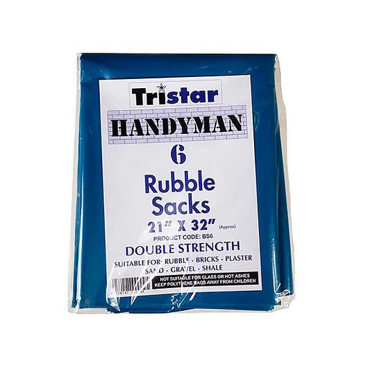 Tristar Double Strength Rubble Sacks 6pk