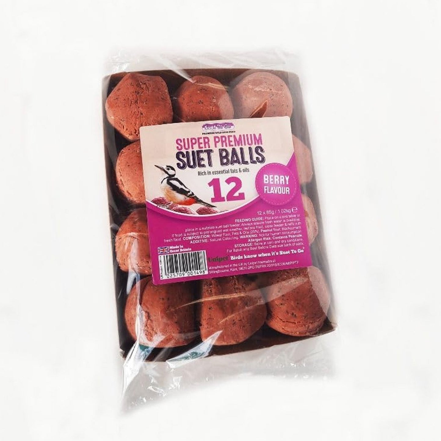 Suet To Go Berry Suet Balls x12