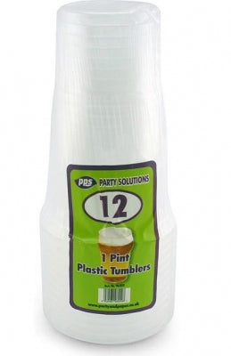 Plastic Drink Tumblers 1 Pint x12