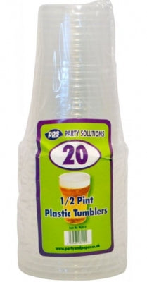 Plastic Drink Tumblers 1/2 Pint x20