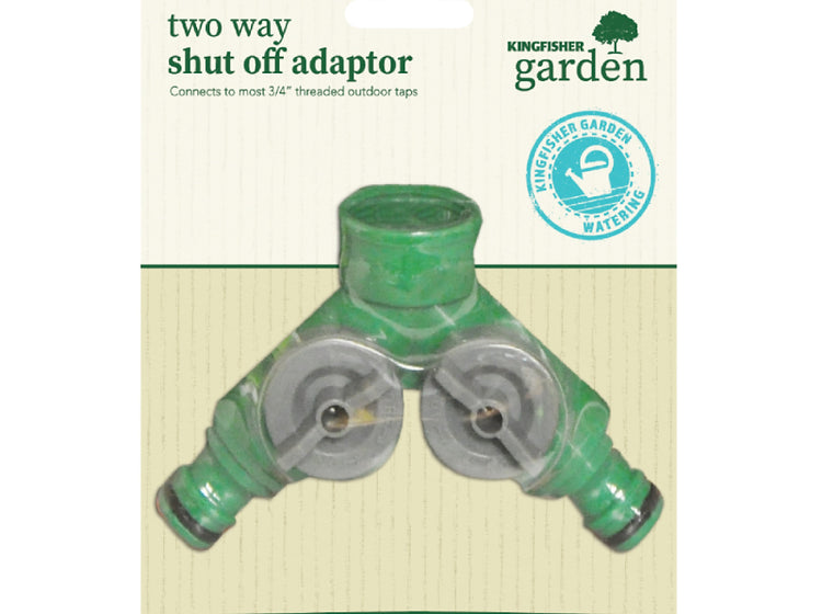 Kingfisher Two Way Shut Off Hose Adaptor