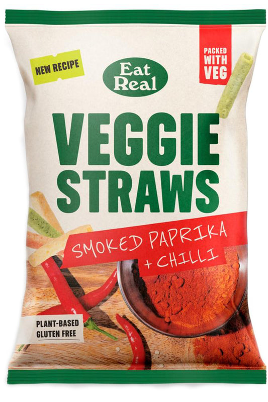 Eat Real Veggie Straws Smoked Paprika & Chilli 110g