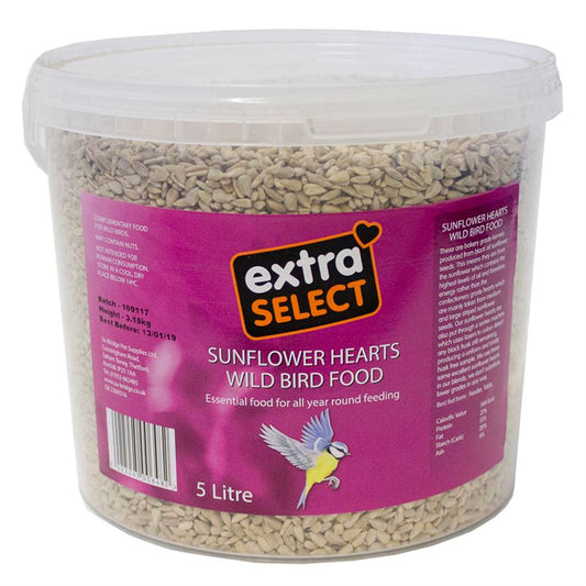 Extra Select Sunflower Hearts Bucket 5Ltr
