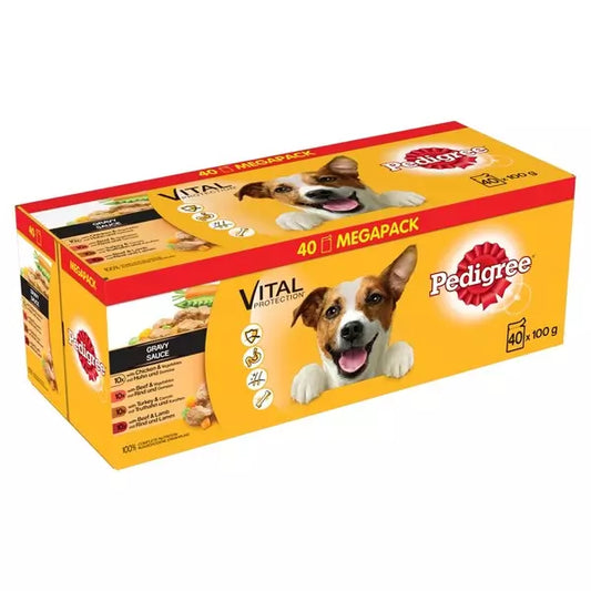 Pedigree Mixed Selection in Gravy 40 x 100g Pouches