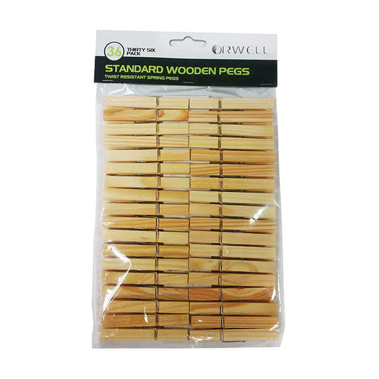 Orwell, Standard Wooden Pegs 36pk
