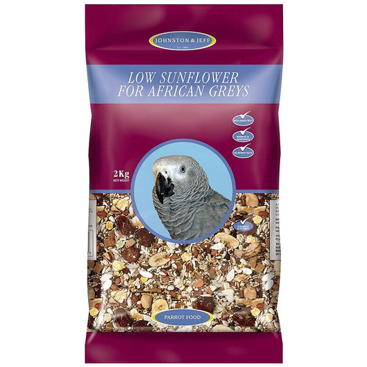 Johnson & Jeff African Grey Low Sunflower Blend 2kg