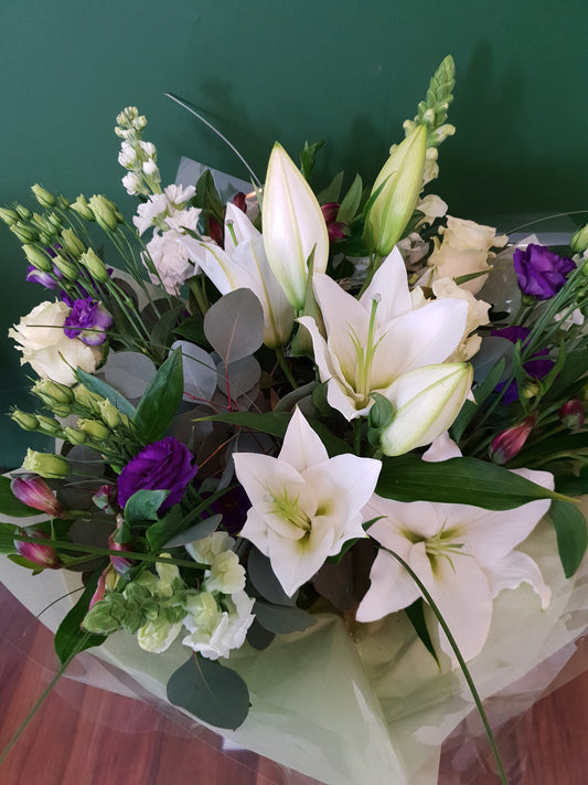 Classic White Lily Bouquet