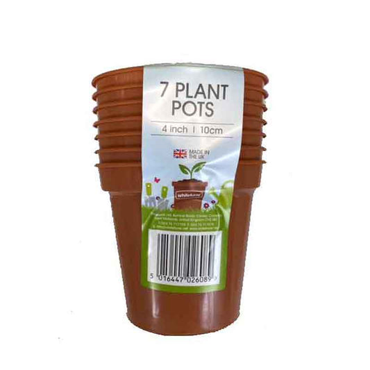 Whitefurze 7 x4in plastic plant pots