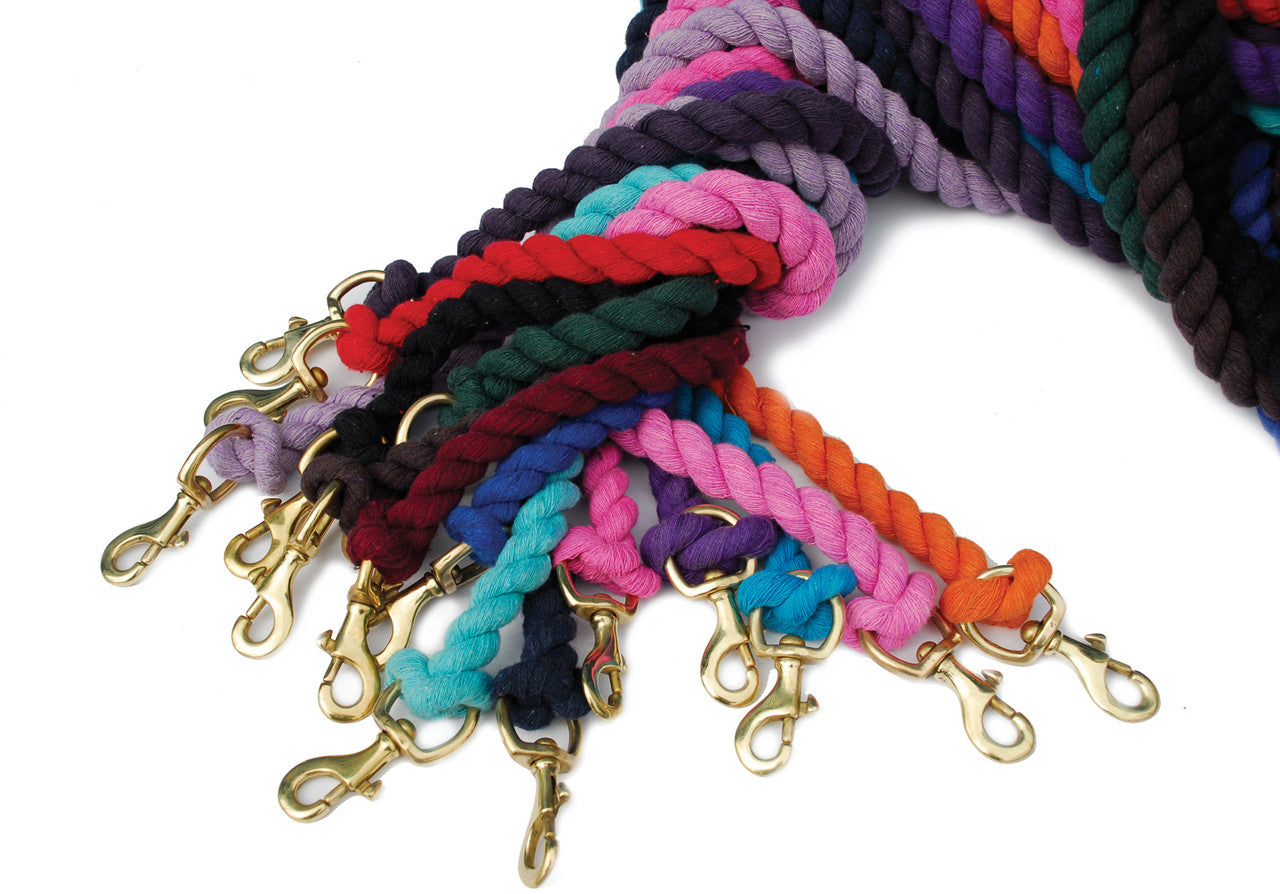 Cotton Plain Rope, 2m, Black, Rhinegold
